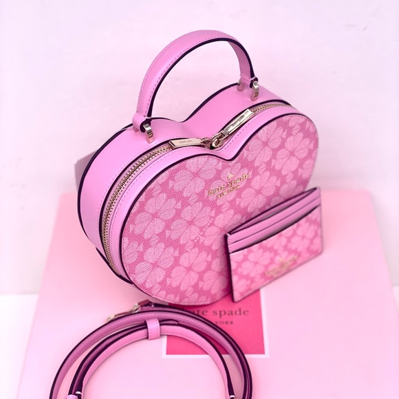 Kate Spade Love Shack Spade Flower Heart Crossbody and Small Wallet Card Holder - Picture 12 of 16
